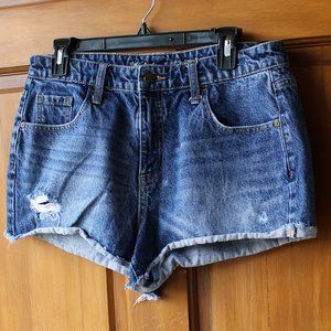 High-rise jean short shorts